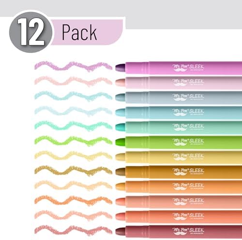 Mr. Pen- Gel Highlighter, 12 Pack, Assorted Colors