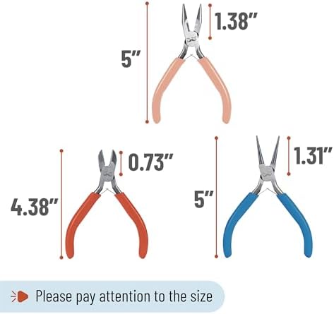 Mr. Pen- Pliers for Jewelry Making, 3 Pack, Chain Nose