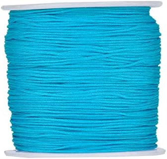 100 Yards 0.8mm Braided Nylon Crafting Thread Chinese Knotting Beading String Macrame Cord Rope for Necklace Bracelet Jewelry Craft Making, DeepSkyBlue