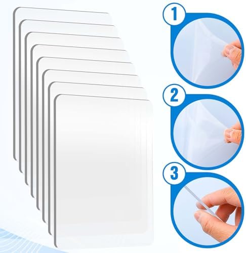 8 Pcs Clear Acrylic Cutting Pads, 8.7x6.1x0.1 Inch Transparent Die Cutting Plates for Embossing Machines, Cuttings Mats for Machines & Craft Pads for Card Making Scrapbooking
