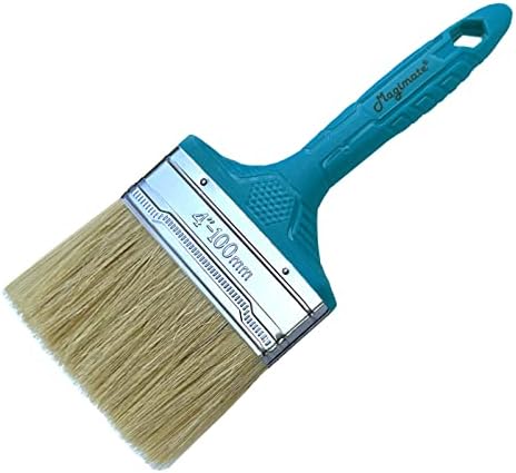 Magimate Stain Brush 4-inch Chip Brush Wide Flat Bristle Paint Brush for Painting Walls, Cabinets, House Touch-ups and dust Cleaning Teal