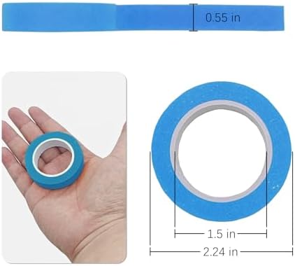 UMETDO 8PCS Colored Masking Tape - Blue Painters Tape, Tape for Kids Art Supplies, Great for Crafts, Labeling, DIY Decorative, 1/2 Inch Colored Tape Rolls- Tiny Size