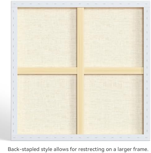 PHOENIX 36x36 Inch 2 Pack Artist Canvas - Extra Large Square Stretched Canvases for Painting - 3/4 Inch Profile, 100% Cotton 11 Oz. Gesso Primed White Blank Professional Canvas Oil & Acrylic Paints