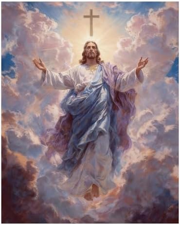 Reivworl Jesus Paint by Numbers Kit for Adults, Jesus Paint by Number for Adults, Painting by Number Kits for Gifts and Wall Decor 16x20Inch