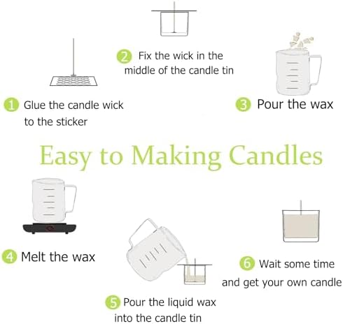 DINGPAI Natural Soy Wax for Candle Making, 2lb Organic Soy Wax Flakes