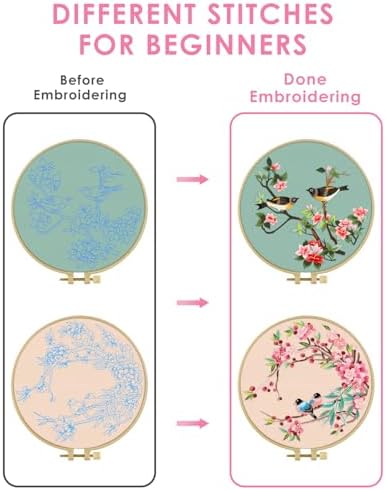 TINDTOP Embroidery Kit for Adult, Owl Embroidery Kit for Beginners