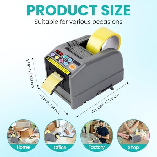 Ribbon Cutting Machine, Advanced 999mm Cut Length, Perfect for Shipping, Gift Wrapping, Schools, Restaurants, Businesses, & Home Use, Black