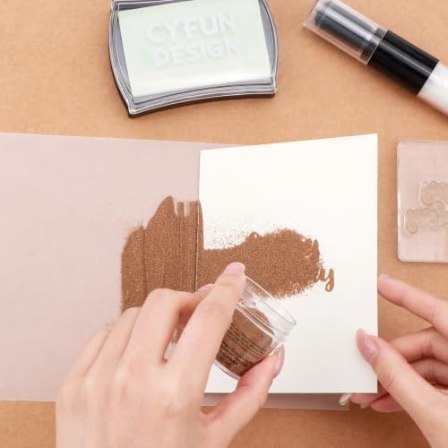 BAOFALI Clear Embossing Ink Pad for Stamping & Scrapbooking - Slow-Drying Crisp Ink, Raised Durable Surface for All Stamp Sizes | Long-Lasting Inkpads for Rubber Stamps Arts & Crafts Supplies
