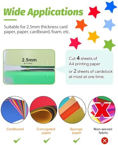UCEC 2 Inch Star Paper Punch, Handmade Scrapbook Paper Puncher, Star Hole Punch, Lever Punch Scrapbooking Punches Crafting Designs for Office Supplies, Card Making, DIY Albums Photos