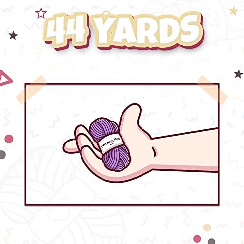 TYH Supplies BCK Collection Acrylic Yarn, 10 DK Light Worsted Mini Skeins for Crocheting & Knitting, Soft Craft Yarn for Amigurumi, Beginners, Small Projects, Curated Multicolor Assortment