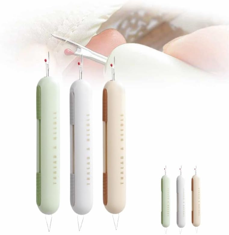 2024 Upgrade 2 in 1 Needle Threaders Seam Rippers for Sewing,Needle Threader Seam Ripper,Needle Threading and Seam Kit Seam Ripper Tool for Elderly and Sewing Enthusiasts（3pcs）