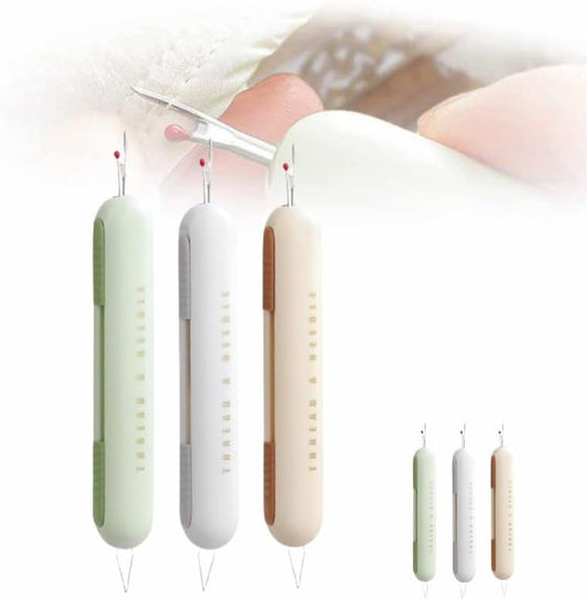 2024 Upgrade 2 in 1 Needle Threaders Seam Rippers for Sewing,Needle Threader Seam Ripper,Needle Threading and Seam Kit Seam Ripper Tool for Elderly and Sewing Enthusiasts（3pcs）