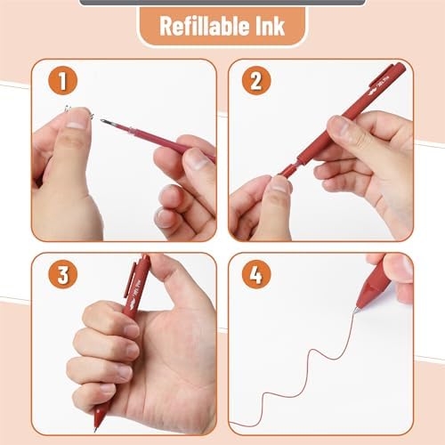 Mr. Pen- Retractable Gel Pens, 8 Pack, Unique Vintage Color Ink