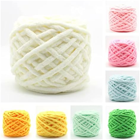 1 Roll 32M Yarn for Crocheting and Knitting Polyester Fluffy Yarn Sewing Accessories for Weave Craft Crochet Dark Red