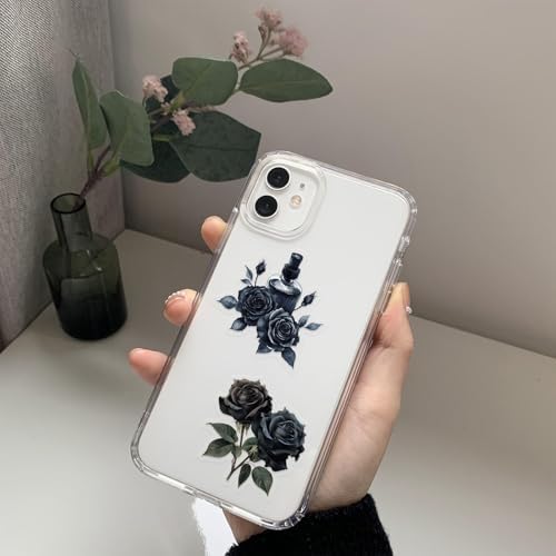 Flora Scrapbook Stickers Aesthetic Flowers Sticker Black