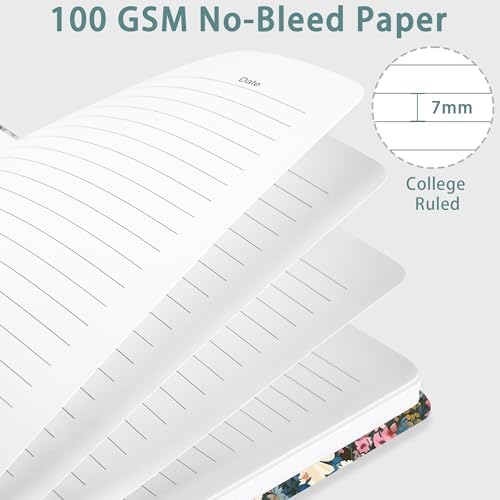 Lined Spiral Journal Notebook, A5 College Ruled Notebook for Note-Taking