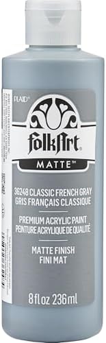 FolkArt Acrylic Craft Paint, Matte Finish, Classic French Gray, 8 fl oz