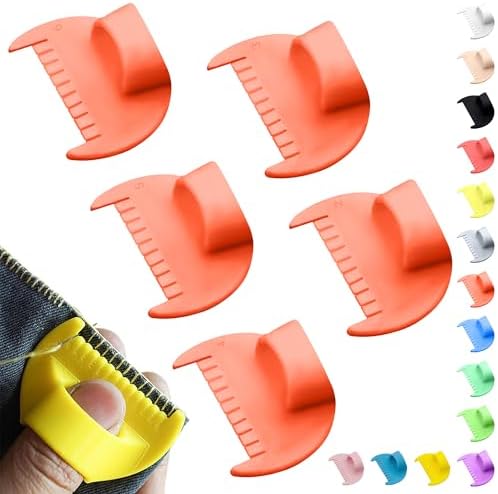2mm-6mm Seam Guide for Hand Sewing Edge Lockranding Tool 5 PCS Set for Leather/Fabric/Craft Sew, Orange