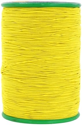 Mandala Crafts 0.6mm Yellow Shirring Elastic Thread for Sewing, 546 Yards