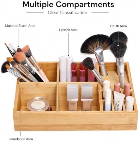 2 Pack Bamboo Art Supply Organizer