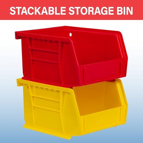 Akro-Mils 30210 AkroBins Plastic Storage Bins, 5"x4"x3", Stone, 6-Pack
