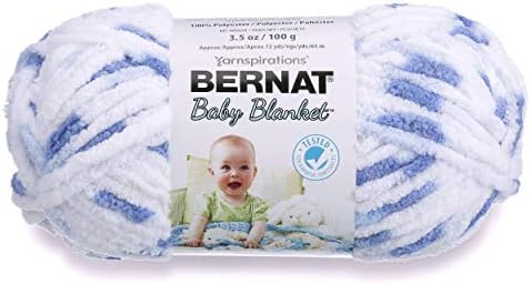 Bernat Baby Blanket Yarn for Crocheting Soft, Little Denim