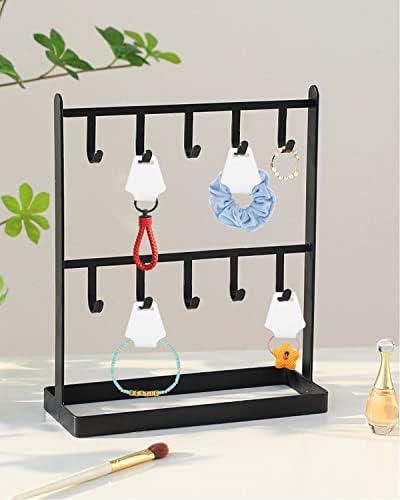 200PCS Bracelet Display Cards Self Adhesive Keychain Packaging Necklace Holder Card for Scrunchies Hairband Selling Small Business Supplies | White