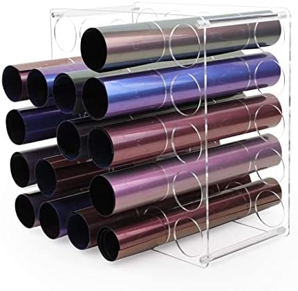 Vinyl Storage Rack 25-Holes Vinyl Holder Acrylic Vinyl Roll Storage for Craft Room, Vinyl Organizer for up to 25 Vinyl Rolls (25Holes)