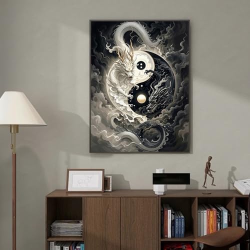 Dragon Diamond Art Kits for Adults, Arts and Crafts for Adults 12x16 Inch