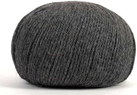 100% Baby Alpaca Yarn for Knitting & Crocheting - Set of 3 Skeins of Premium Yarn DK - Lightweight, Hypoallergenic & Thermal Peru Made - Ideal for Delicate Projects (N042 - Anthracite Grey)