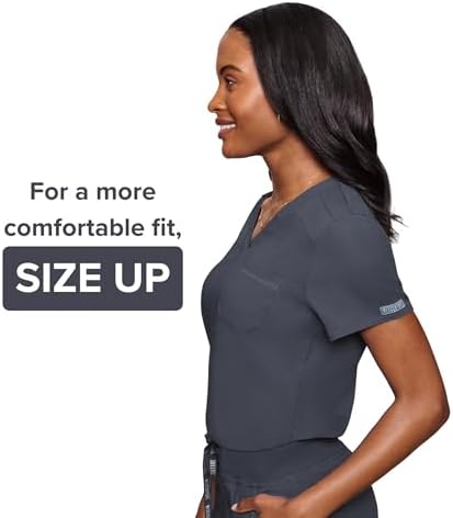 Med Couture Touch Women's Scrub Tops V-Neck Tuck-in Top with 1 Pocket