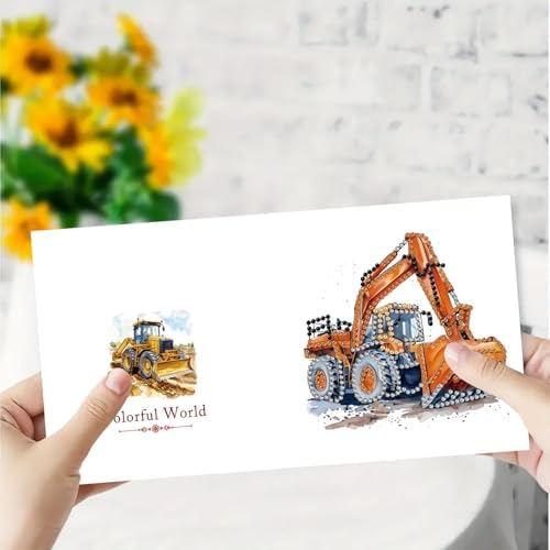 DDGYP 6 Pack,Diamond Painting Greeting Cards with Envelopes, 5.9x5.9in