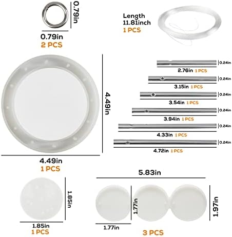 Temlum Silicone Resin Molds for Wind Chime with Metal Tubes | DIY Resin Wind Chime Molds Resin Casting Mold for Home Décor Resin Craft Supplies