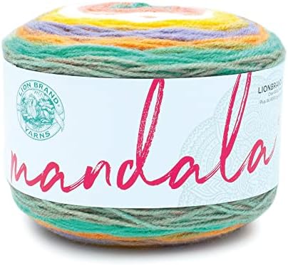 Lion Brand Yarn, Mandala DK Crochet Yarn, Pixie, Multicolor, 1 Pack