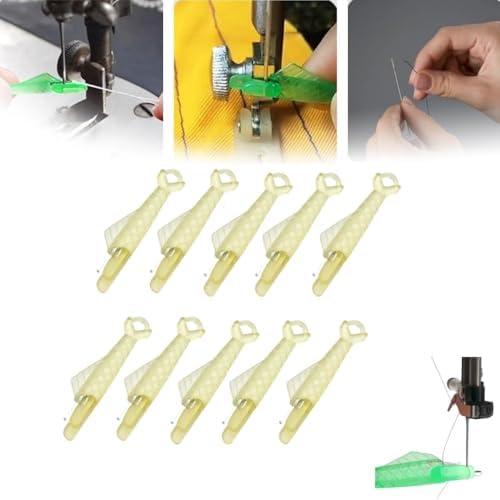 Sewing Machine Needle Threader,Sewing Machine Needle,DIY Needle Threaders,2024 New Quick Sewing Threader for Hand Upgraded Automatic Needle Threader Automatic Needle Threader (Yellow 10 pcs)