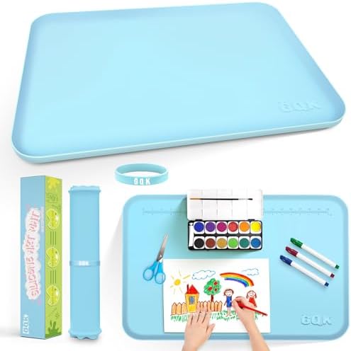 Silicone Art Mat for Crafts with Raised Sides to Stay Tidy, 24" x 16"