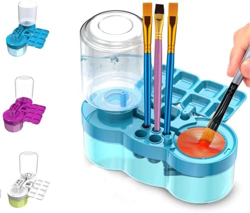 Paint Brush Cleaner Tool, Paint Brush Washer with Water Circulation, Blue