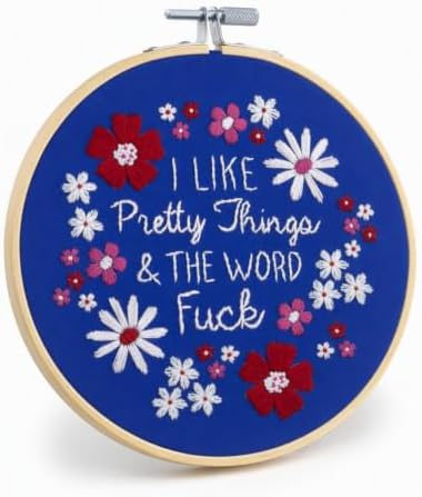 FUNATIC I Like Pretty Things and The Word Fuck Fun Embroidery Kit for Adult