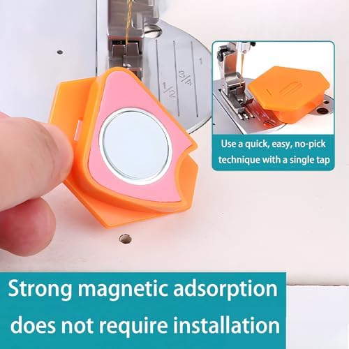 Anytin 3PCS Magnetic Seam Guide for Sewing Machine,Polygonal Multifucntional Seam Guide Hemmer with Scale, Universal Sewing Quilting Supplies Accessories Tools for Quilting, Hemming