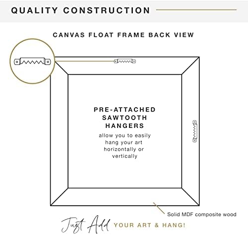 MCS Canvas Float Frame, 12x12, Black, 1-Pack