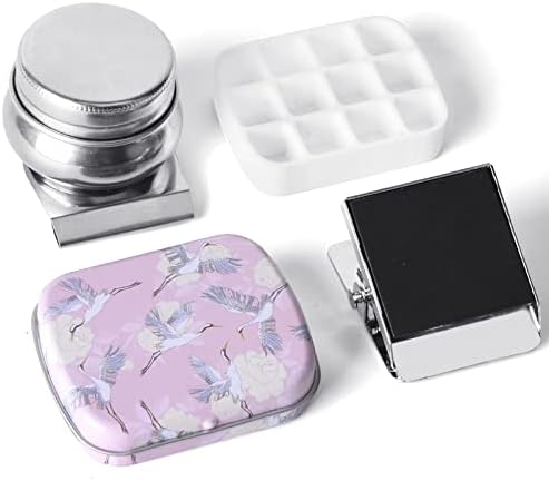 Portable Travel Watercolor Palette, Mini Metal Tin Box,12-Well Empty Tins