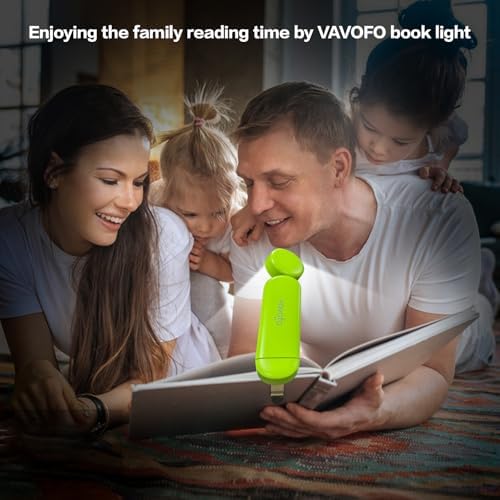 VAVOFO USB Rechargeable Book Light, Bookmark Clip on LED Reading Light
