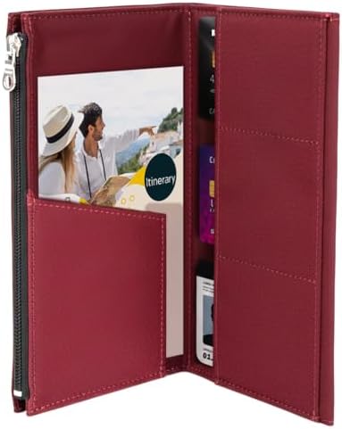WANDERINGS Zipper Case Card Sleeve Holder Travelers Journal Accessory for Regular Size Refillable Travel Journals - 4.25" x 8.25" - 100% Cotton Fabric Planner Accessories for Standard Notebooks