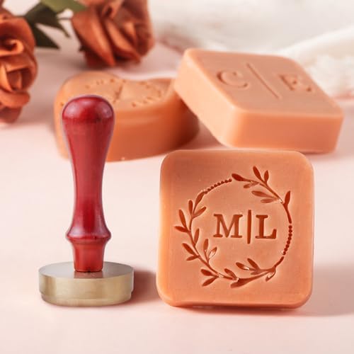 Terwex Custom Soap Stamp, Personalized Soap Stamp for Homemade Soap, Create Unique Branding Logo Design, Handmade Soap Imprint Signature Stamp, Customized Gift for Soap Crafter Maker, DIY Soap Tools