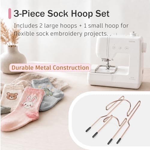 Sock Hoop for Embroidery Machine, 3 Pack Sock Easy Embroidery Tool & Hooping Aid Station, Embroidery Hoop Frame Set, 2 Adult & 1 Kid Sizes