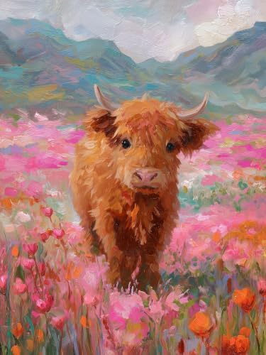 Highland Cow Diamond Art Kits for Adults, Diamond Painting Kits for Adults