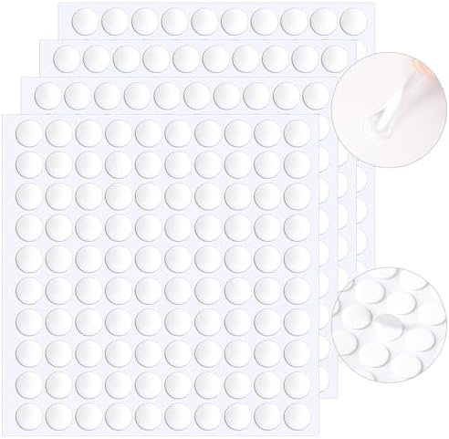 JANYUN 1500 Pcs Sticky Dots 15 mm Round Putty Clear Double Sided Tape