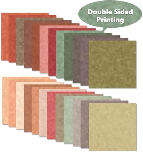 Double-Sided Scrapbook Paper Pad, 12X12 Textured Decorative Craft Paper for Scrapbooking Planner Bullet Junk Journal Supplies Mixed Media Collage Card Making,24 Designs 24 Sheets