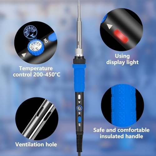 Wood Burning Kit, 23pcs Wood Burning Pen Adjustable Temperature 200-450°C