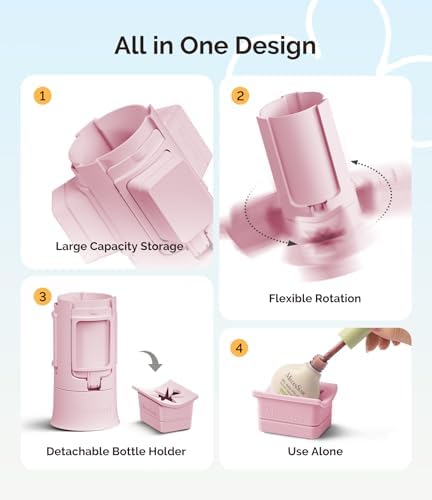 MelodySusie Nail Polish Bottle Holder and Nail Art Tools Organizer Pink